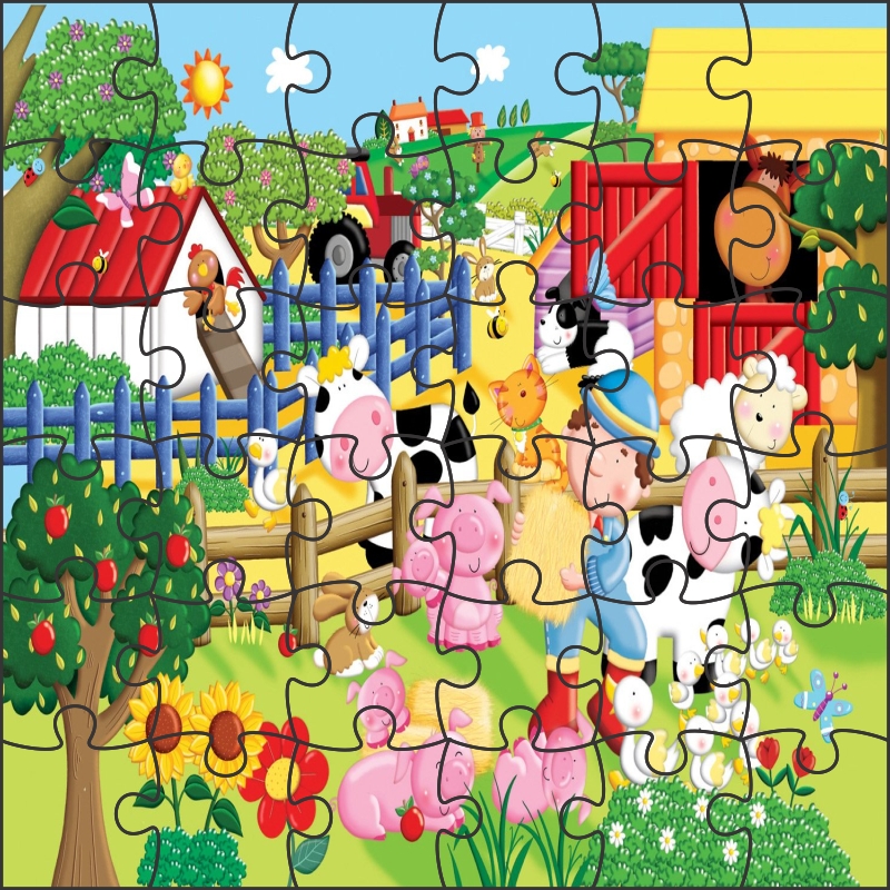 Farm animals Magnetic Wooden Jigsaw Puzzle Game by MFM TOYS INDIA