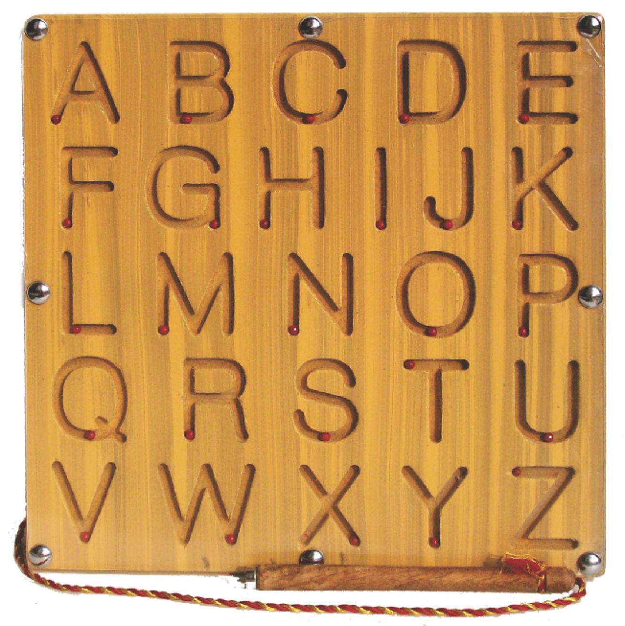 Magnetic Trace-the-Letter Game trace engraved english alphabets by MFM Toys