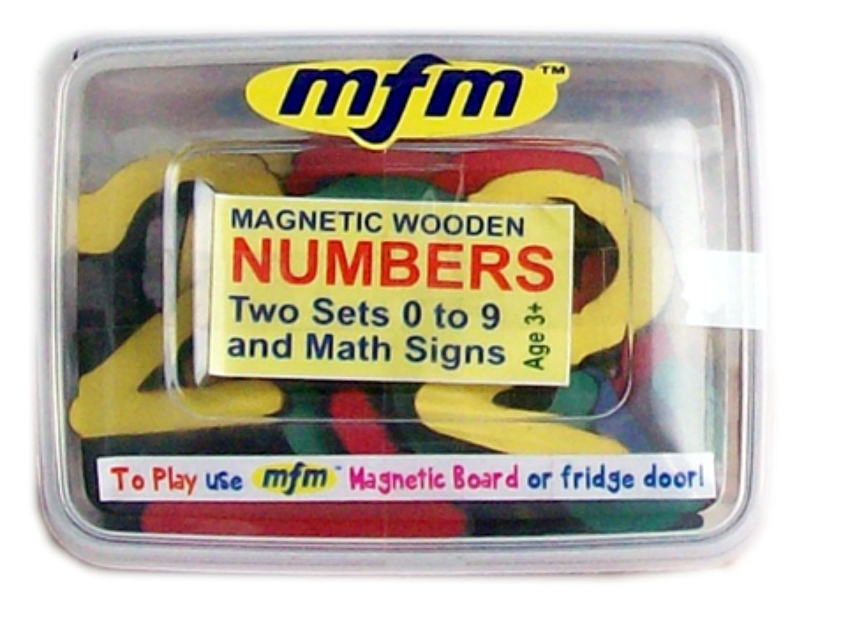 Set of magnetic wooden numbers 0-9 by mfm toys india